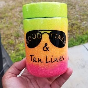 Glitter can koozie